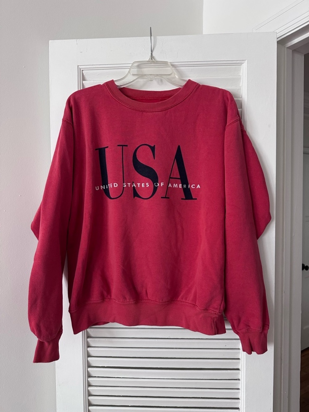 USA Graphic Crewneck Sweatshirt - Red